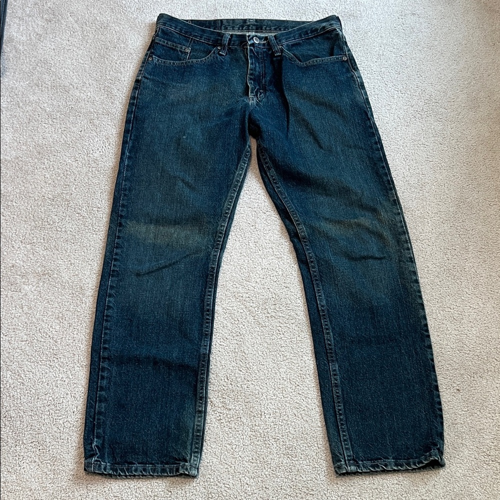 Wrangler Men's Deep Indigo Straight Jeans